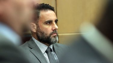 Fotografía del hispano-estadounidense Pablo Ibar, a la espera la su sentencia, el 22 de mayo de 2019, en el tribunal del condado Broward, en Fort Lauderdale, al norte de Miami.