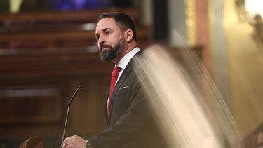 &nbsp;El presidente de VOX , Santiago Abascal, durante su intervenci&oacute;n en el bloque de interpelaciones urgentes al minisitro de Agricultura en funciones, Luis Planas, en Madrid (Espa&ntilde;a), a 18 de septiembre de 2019.&nbsp;