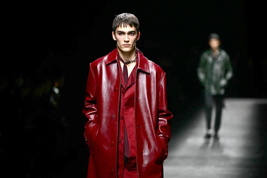 Piezas de la nueva colección masculina que Gucci mostró en la Semana de la Moda de Milán.&nbsp;