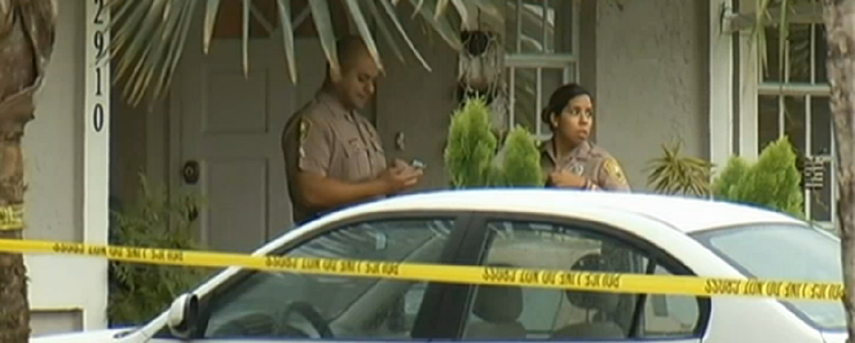 Despliegue policial en la residencia ubicada en 12910 SW 148th Street Road, Miami.(CAPTURA NBC6)