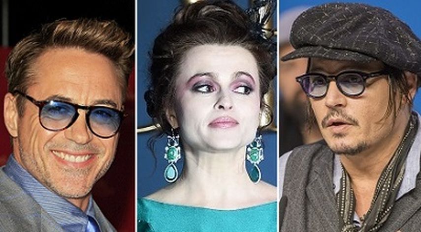 Los actores Robert Downey Jr., Helena Bonham Carter y Johnny Depp. (EFE).