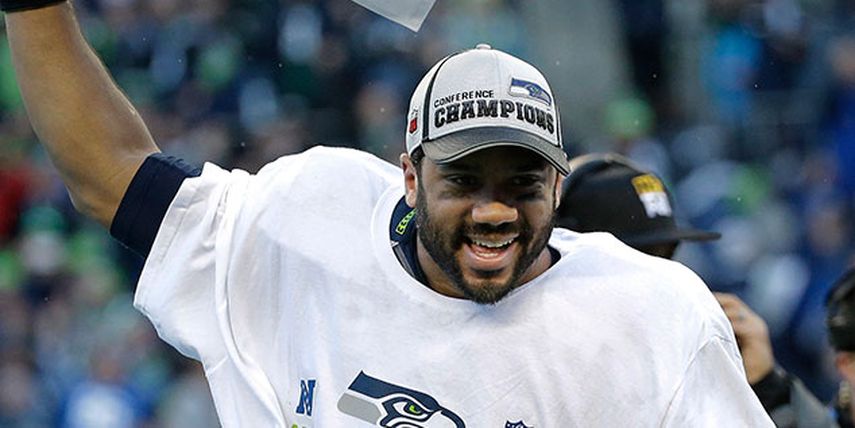 Russell Wilson fue el protagonista de la jugada decisiva del encuentro (AP)