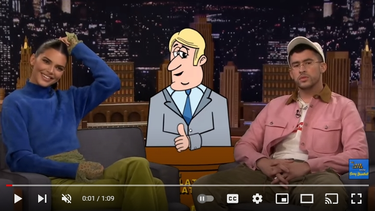 La modelo Kendall Jenner y el cantante Bad Bunny.