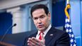 El secretario de Estado Marco Rubio durante una conferencia en la Casa Blanca.