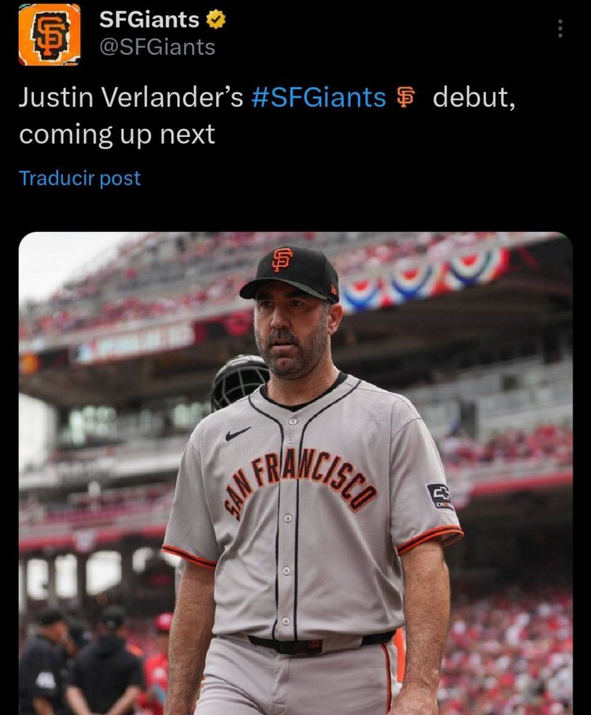 Justin Verlander en su primera salida con los Gigantes de San Francisco&nbsp;