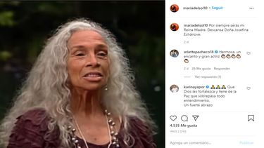 La primera actriz Josefina Echánove. La intérprete murió en la Ciudad de México.&nbsp;