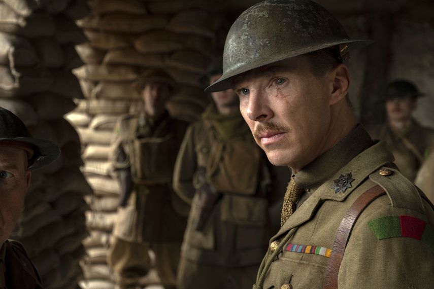 Benedict Cumberbatch en el papel del coronel Mackenzie en una escena de 1917,&nbsp;dirigida por Sam Mendes.