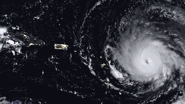 Vista desde el espacio del huracán Irma. 