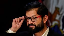 El presidente chileno Gabriel Boric en reunión de la Comisión Económica para América Latina y el Caribe (CEPAL) , el 22 de abril de 2024.&nbsp;
