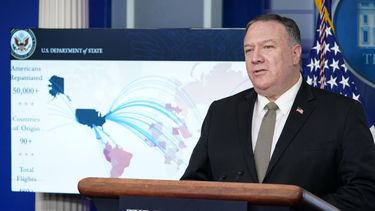 El secretario de Estado de EEUU, Mike Pompeo. El Departamento de Estado llamó a China a liberar a los defensores de derechos humanos encarcelados por ese régimen comunista.  
