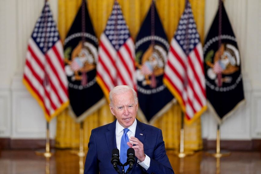 El presidente Joe Biden habla sobre temas económicos en la Sala Este de la Casa Blanca, Washington.