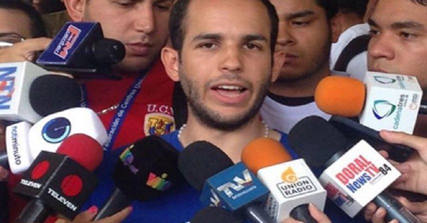 Hasler Iglesias, presidente de la Federación de Centros Universitarios de la Universidad Central de Venezuela (FCU-UCV)&nbsp;