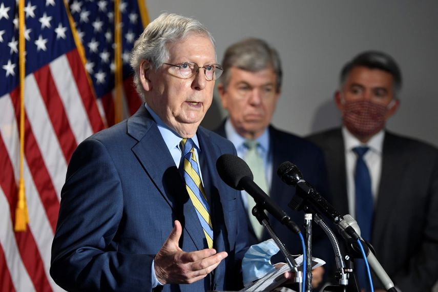 El líder de los republicanos en el Senado, Mitch McConnell.