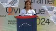 La artista y activista Andreina Fuentes Angarita realizó una protesta en el pabellón de Venezuela en la Bienal de Venecia.