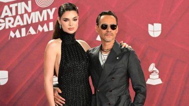 Marc Anthony y Nadia Ferreira.