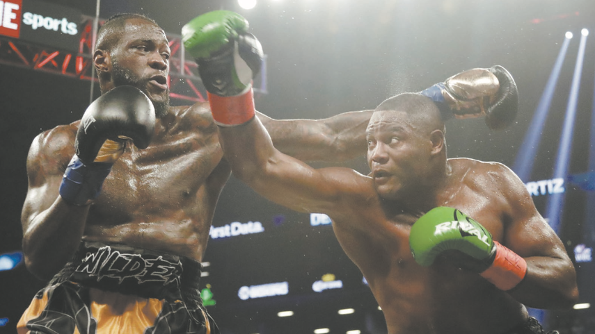 Wilder y Ortiz, durante su pelea en Barclays Center en Brooklyn, Nueva York.