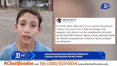 denuncian que dos ninos en venezuela fueron torturados por militares