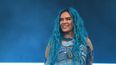 La cantante colombiana Karol G se presenta en el escenario del Festival de Música y Artes de Coachella Valley en Indio, California, el 17 de abril de 2022.