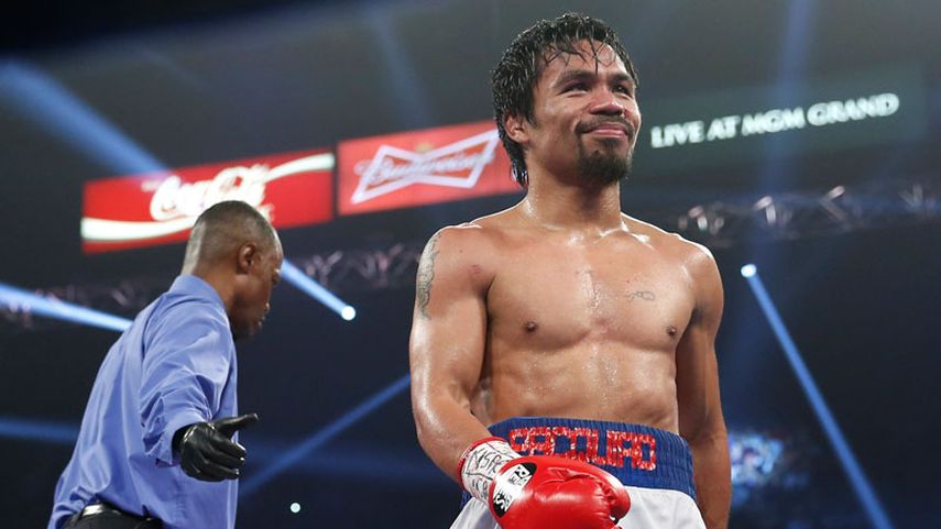 Pacquiao aceptó las condiciones de Mayweather para realizar la pelea más esperada del momento. (AP)