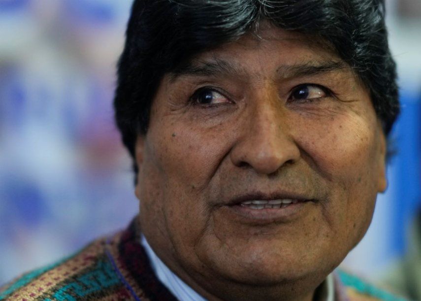 Evo Morales, expresidente y actual presidente del partido MAS, da una conferencia de prensa en La Paz, Bolivia, abril de 2024.&nbsp;