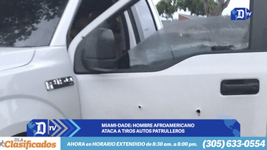 miami-dade: hombre afroamericano ataca a tiros autos patrulleros