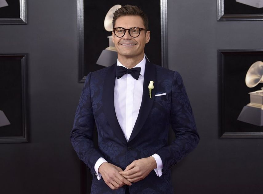 En esta foto de archivo del 28 de enero de 2018, Ryan Seacrest llega a la 60 entrega anual de los premios Grammy en el Madison Square Garden de Nueva York.&nbsp;