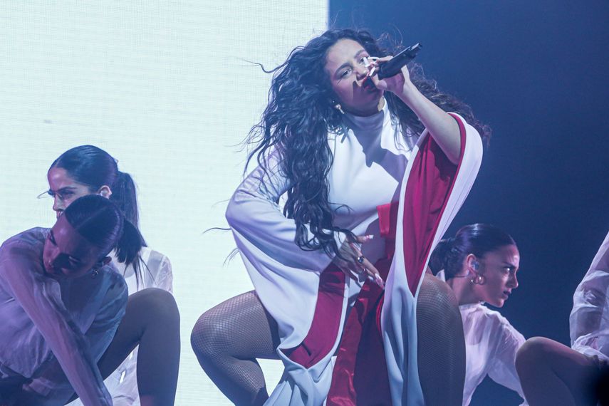 La cantante Rosal&iacute;a act&uacute;a en el WiZink Center de Madrid dentro de su gira de El mal querer el 10 de diciembre de 2019.&nbsp; &nbsp; &nbsp;