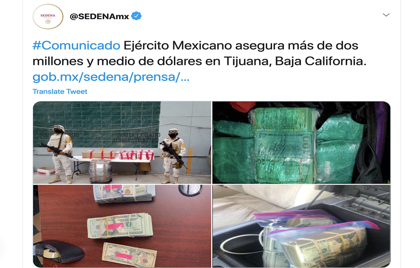 El hallazgo tuvo lugar en un punto de inspecci&oacute;n fronteriza en Tijuana, la ciudad mexicana ubicada al otro lado de San Diego, California.