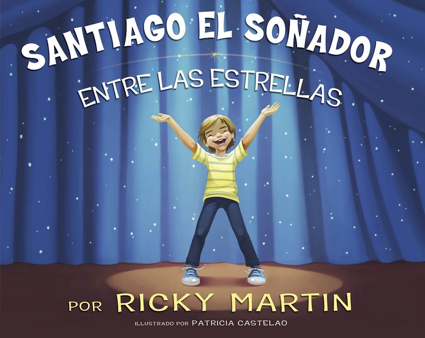 La portada del libro escrito por Martin, Santiago el soñador entre las estrellas.