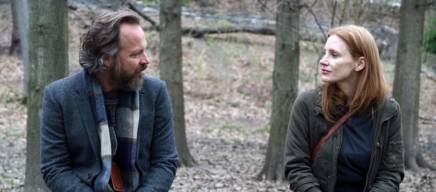 En esta imagen proporcionada por Ketchup Entertainment, Peter Sarsgaard y Jessica Chastain en una escena del filme Memory.&nbsp;