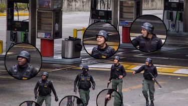 Capriles mostró esta imagen para denunciar que efectivos de la Guardia Nacional utilizan armas de fuego para reprimir las manifestaciones en un sector de Caracas, cerca del Centro Comercial Tamanaco.