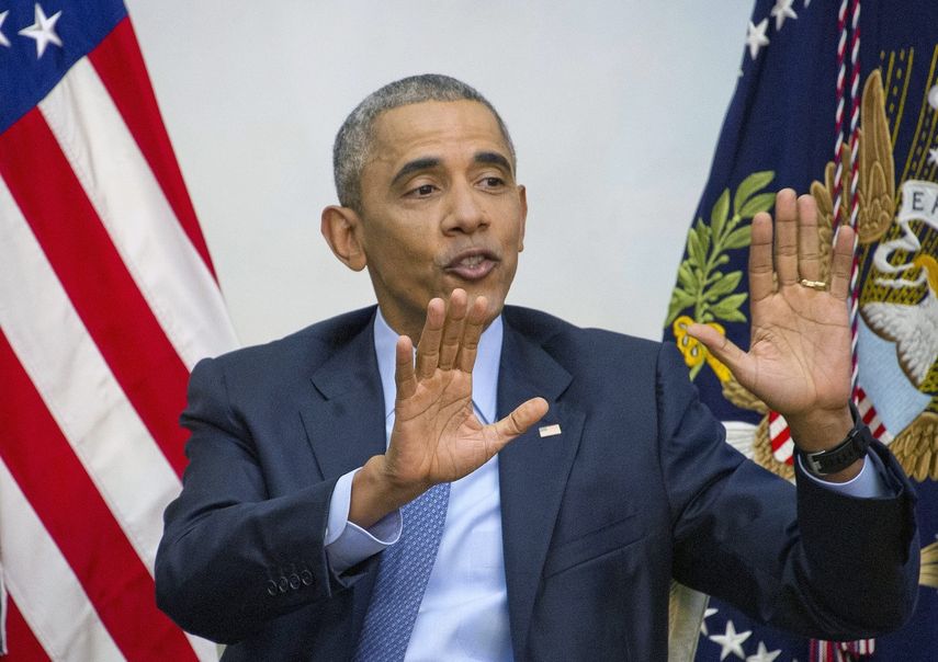 El presidente de Estados Unidos, Barack Obama, durante una entrevista que concedió a Vox en la Casa Blanca, Washington, este 7 de enero de 2017.