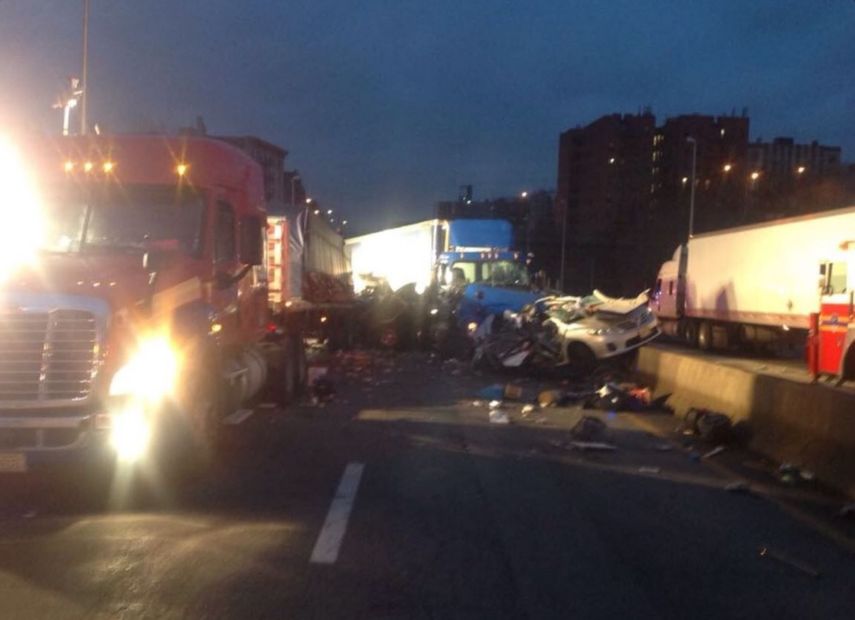 El accidente, que se registró a primera hora de la mañana, causó problemas de tráfico entre Nueva York y el vecino Nueva Jersey.