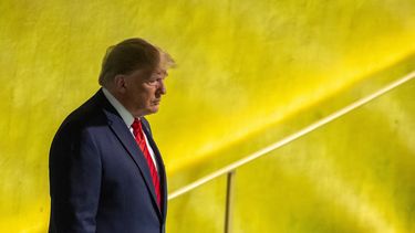 El presidente Donald Trump se alista para hablar ante la 74&ordf; sesi&oacute;n de la Asamblea General de las Naciones Unidas en la sede de la ONU, el martes 24 de septiembre de 2019.&nbsp;