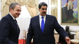 José Luis Rodríguez Zapatero, socialista español, y Nicolás Maduro en Venezuela.