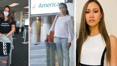 De izquierda a derecha, las opositoras Karla María Pérez González, Anamely Ramos y Martha Beatriz Ferrer Castillo.&nbsp;