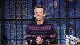 En esta imagen proporcionada por NBC, Seth Meyers en Late Night with Seth Meyers en Nueva York el 16 de diciembre de 2021.