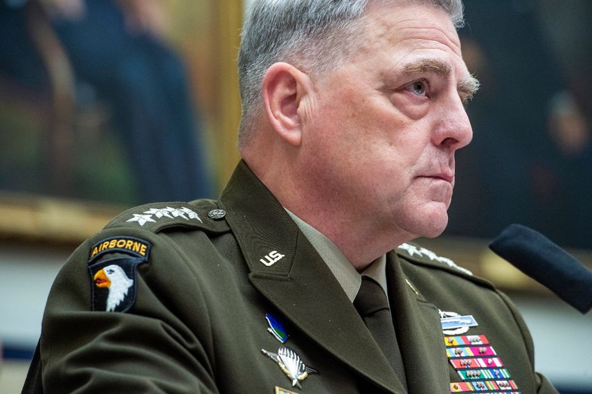 El jefe del Estado Mayor Conjunto de las Fuerzas Armadas de Estados Unidos, general Mark Milley, declara en el Congreso sobre el fin de las operaciones militares en Afganistán el 9 de septiembre del 2021.&nbsp;