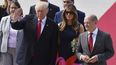 El presidente de los Estados Unidos,&nbsp;Donald&nbsp;Trump&nbsp;(2i), y y su mujer, Melania&nbsp;Trump&nbsp;(2d), son recibidos por el alcalde de Hamburgo Olaf Scholz (d).&nbsp;
