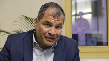 Fotografía del 11 de abril de 2019 en Bruselas de Rafael Correa, expresidente de Ecuador.