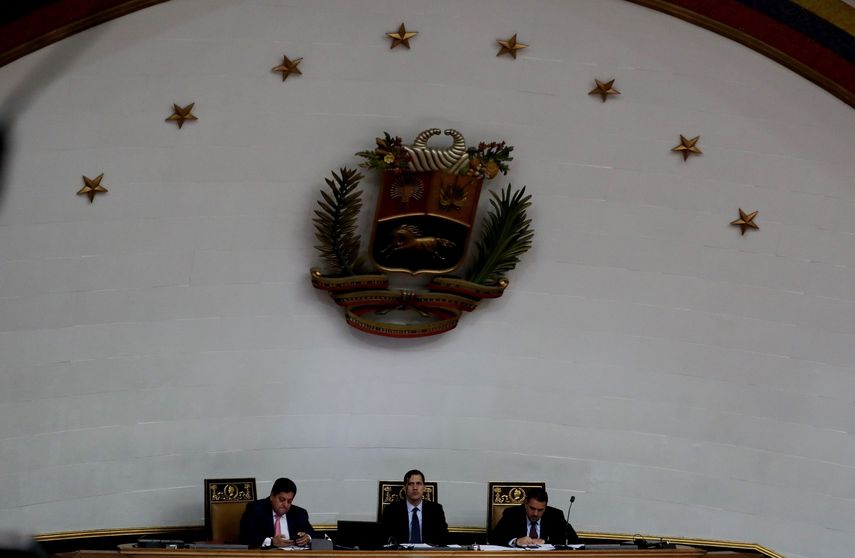 Sesión de la Asamblea Nacional en el Palacio Federal Legislativo en Caracas.
