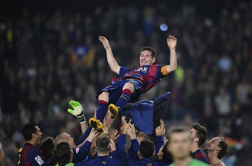 Messi logró este fin de semana una marca en la Liga española. (AP)