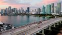 Fabulosa vista de Miami, durante el maratón anual de la ciudad.