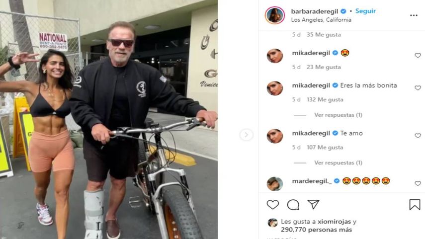 Bárbara de Regil y Arnold Schwarzenegger
