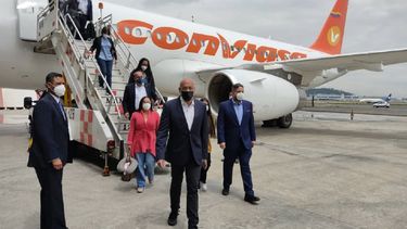 El grupo representante del régimen de Nicolás Maduro arribó a México en un vuelo privado desde el aeropuerto Internacional Simón Bolívar.&nbsp; &nbsp;