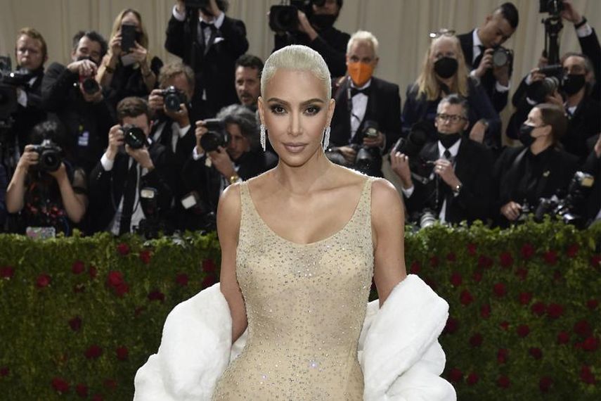 Kim Kardashian asiste a la gala benéfica del MET el 2 de mayo de 2022 en Nueva York.&nbsp;