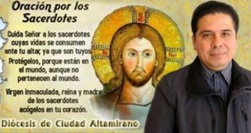 El padre López Gorostieta, en la imagen que muestra parte del comunicado de la iglesia de Guerrero, por su desaparición. 8FACEBOOK DIÓCESIS DE CIUDAD ALTAMIRANO) 