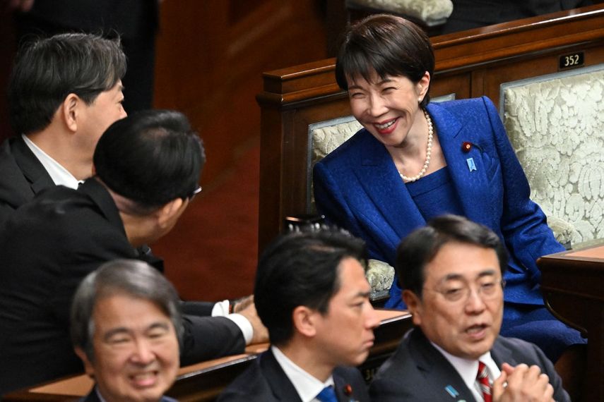 La primera ministra japonesa, Sanae Takaichi, la primera mujer en dirigir el país asiático.