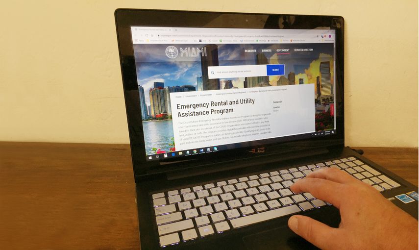 &Eacute;ste es el portal en Internet para solicitar ayuda financiera en Miami.
