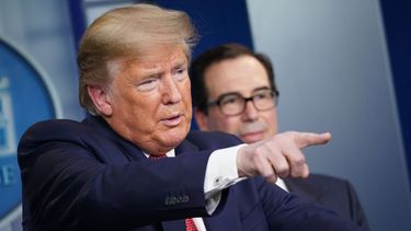 El expresidente Trump en una foto durante su mandato.